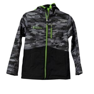 Free Country Kids Digital Camo Jacket with Bright Green Highlights
